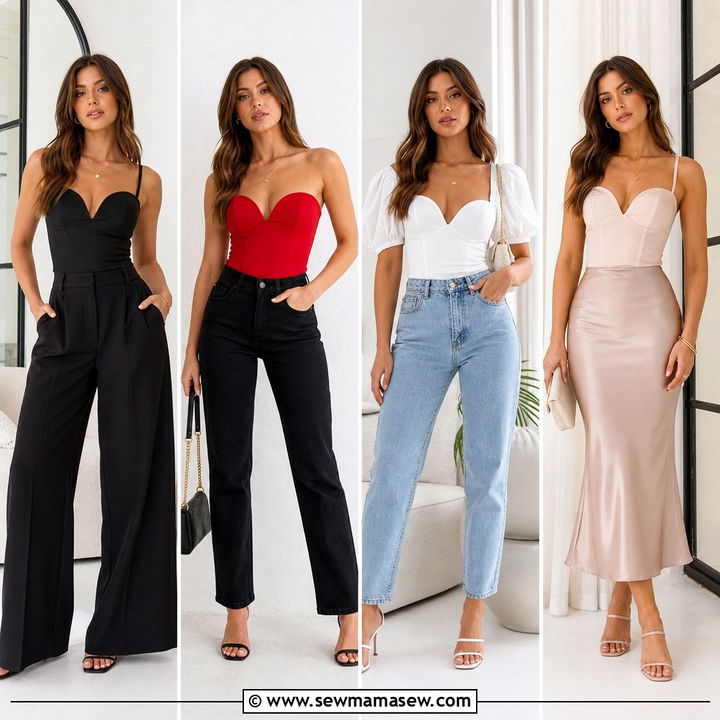 20 Sweetheart Neckline Top Outfit Ideas for Romantic Looks