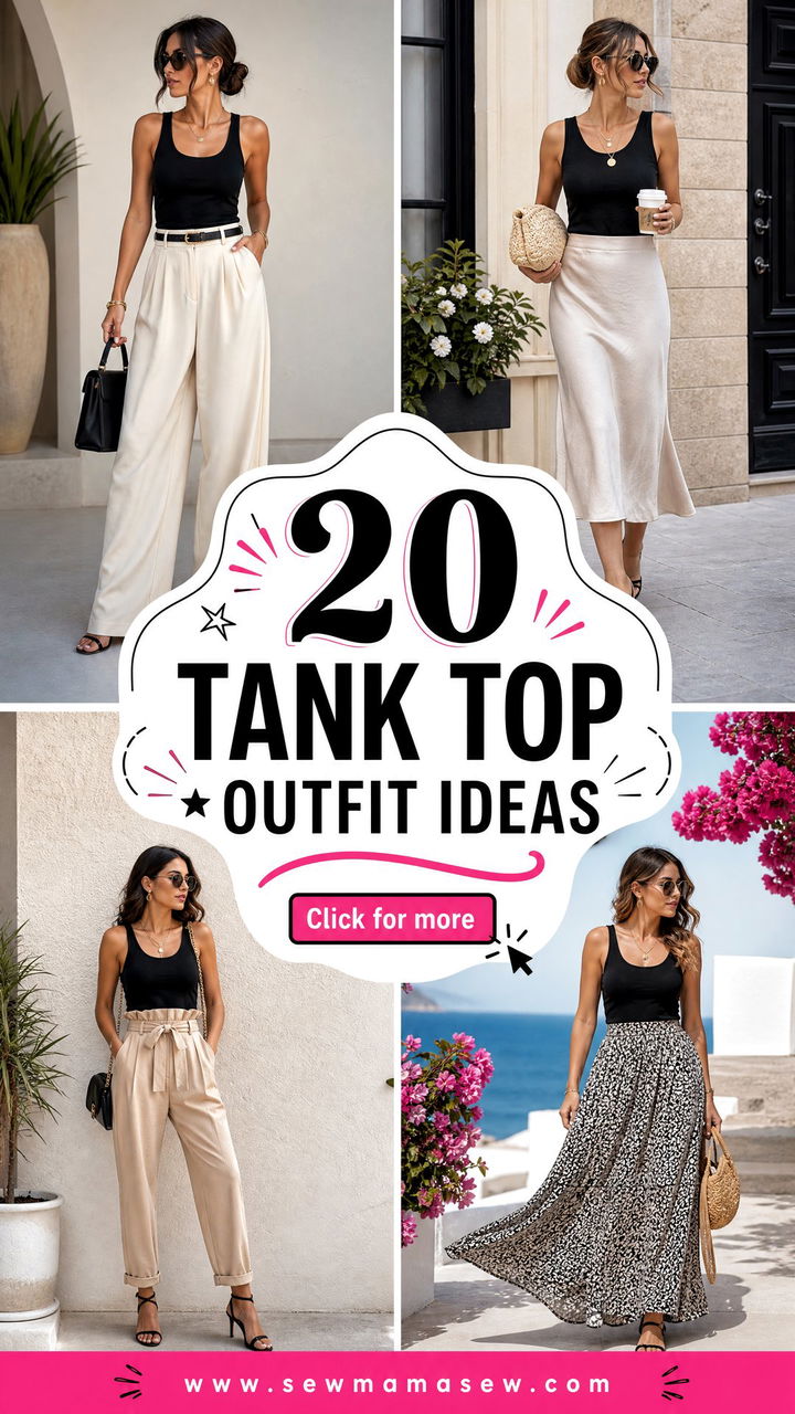 20 Tank Top Outfit Ideas for Effortless Looks Youll Love - 20 Tank Top Outfit Ideas for Effortless Looks You'll Love