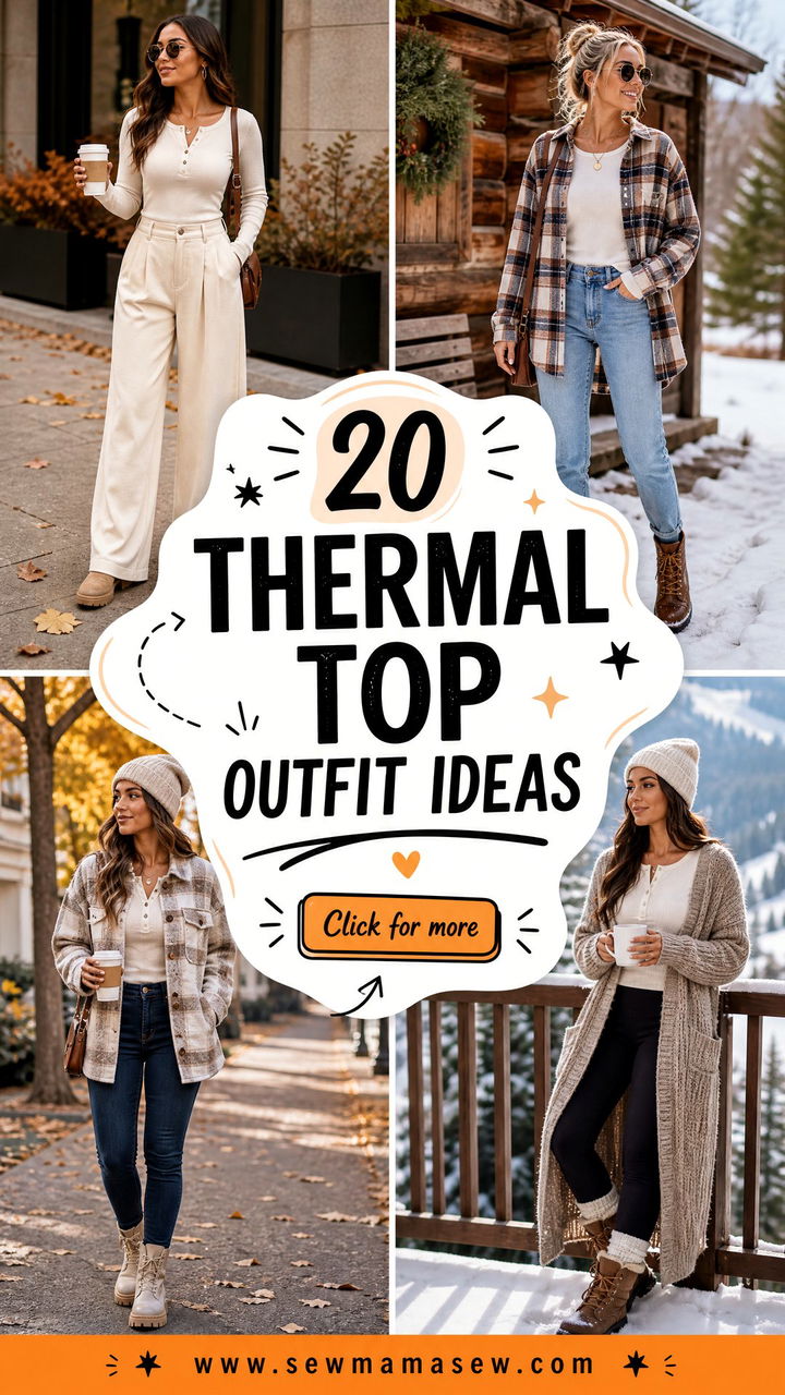 20 Thermal Top Outfit Ideas for Cozy Cold-Weather Style - 20 Thermal Top Outfit Ideas for Cozy Cold-Weather Style