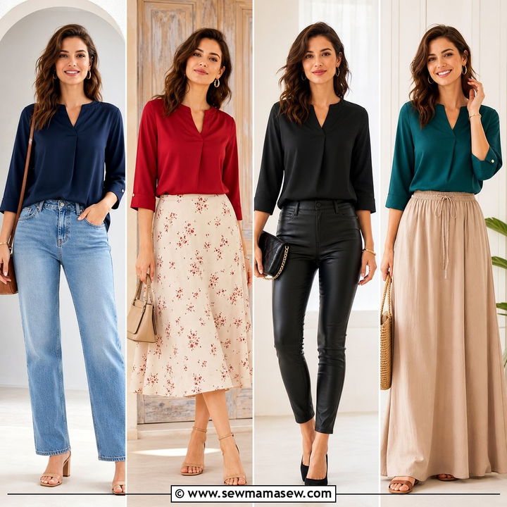 20 Three Quarter Sleeve Top Outfit Ideas for Easy Style