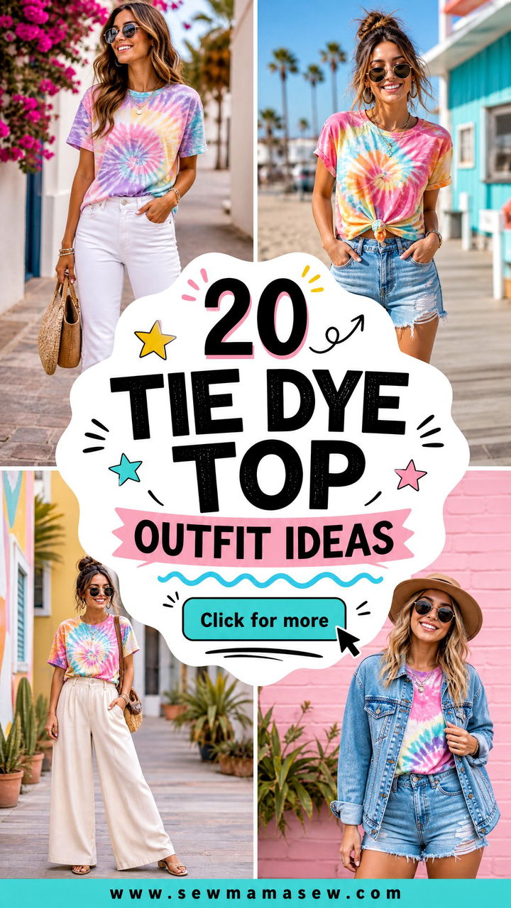 20 Tie Dye Top Outfit Ideas for Playful Casual Style - 20 Tie Dye Top Outfit Ideas for Playful Casual Style