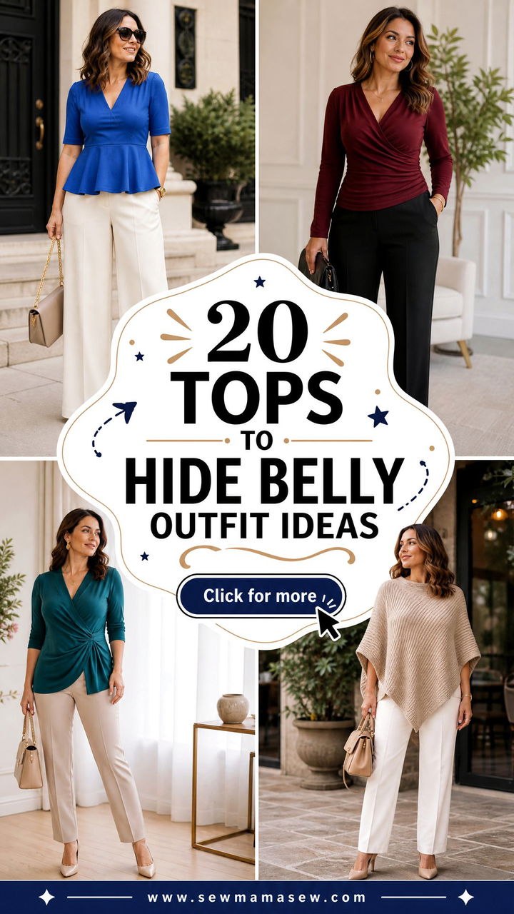 20 Tops to Hide Belly Outfit Ideas for Confident Dressing - 20 Tops to Hide Belly Outfit Ideas for Confident Dressing