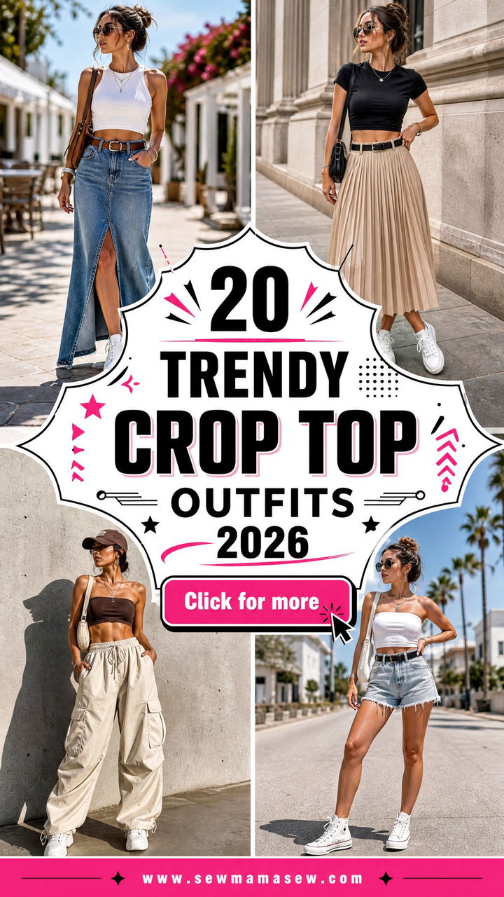 20 Trendy Crop Top Outfits 2026 for Statement Style - 20 Trendy Crop Top Outfits 2026 for Statement Style