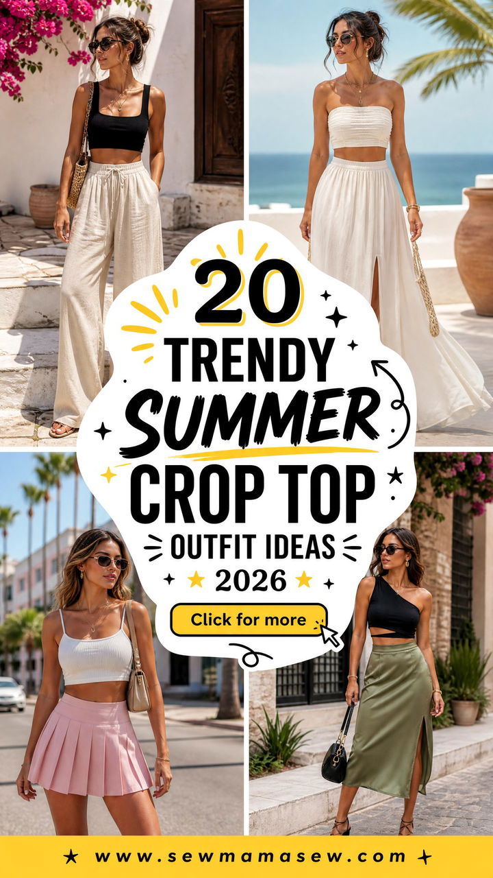 20 Trendy Summer Crop Top Outfit Ideas 2026 to Try Now - 20 Trendy Summer Crop Top Outfit Ideas 2026 to Try Now