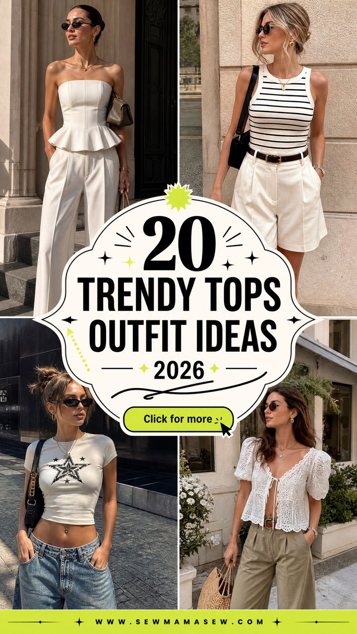 20 Trendy Tops Outfit Ideas 2026 for a Fresh Wardrobe - 20 Trendy Tops Outfit Ideas 2026 for a Fresh Wardrobe