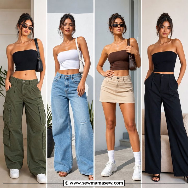20 Tube Crop Top Outfit Ideas for Fresh Summer Style