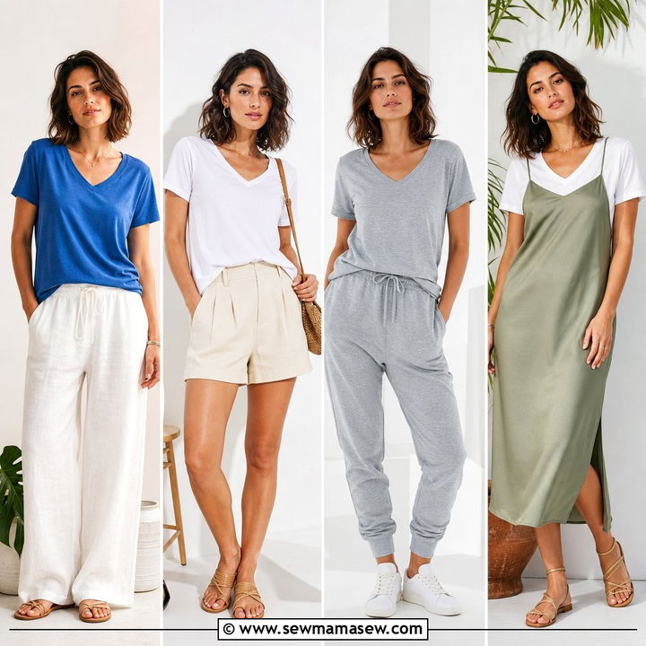 20 V Neck T Shirt Outfit Ideas for Easy Everyday Style