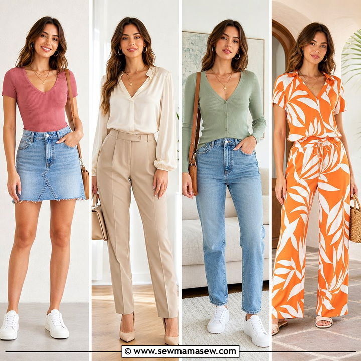 20 V Neck Top Outfit Ideas for Effortlessly Chic Dressing