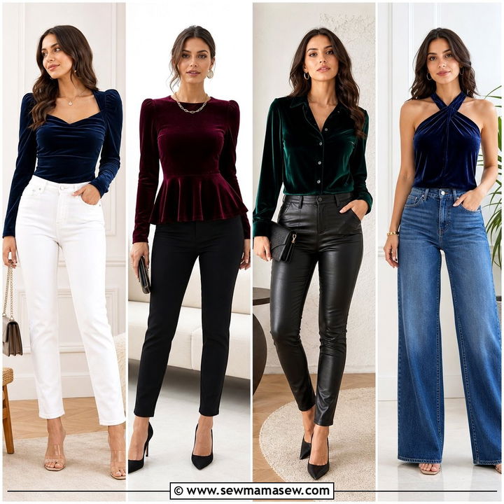 20 Velvet Top Outfit Ideas for a Luxe Day-to-Night Style Refresh
