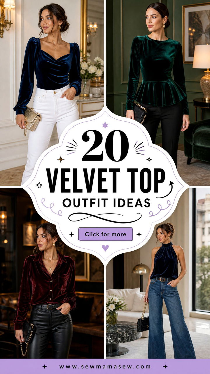 20 Velvet Top Outfit Ideas for a Luxe Day-to-Night Style Refresh - 20 Velvet Top Outfit Ideas for a Luxe Day-to-Night Style Refresh
