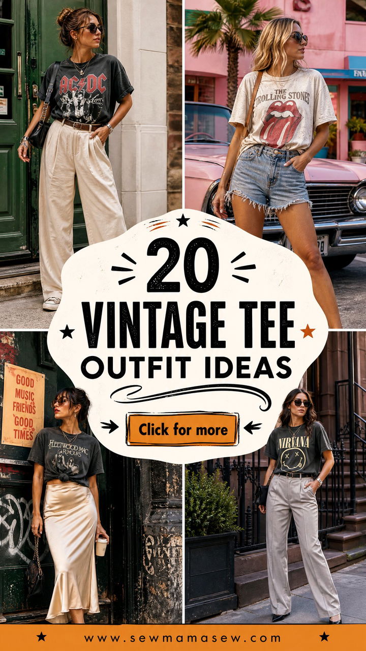20 Vintage Tee Outfit Ideas for Cool Nostalgic Style Today - 20 Vintage Tee Outfit Ideas for Cool, Nostalgic Style Today