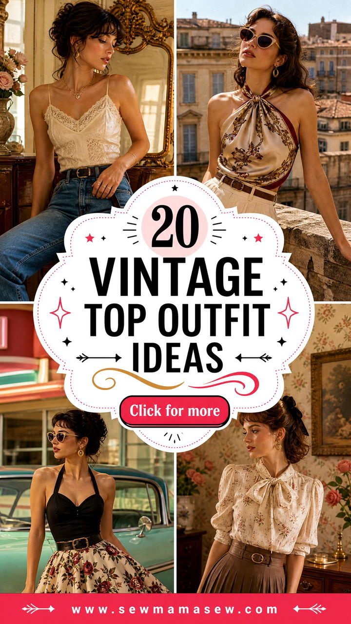 20 Vintage Top Outfit Ideas for a Unique Retro Wardrobe Refresh - 20 Vintage Top Outfit Ideas for a Unique Retro Wardrobe Refresh