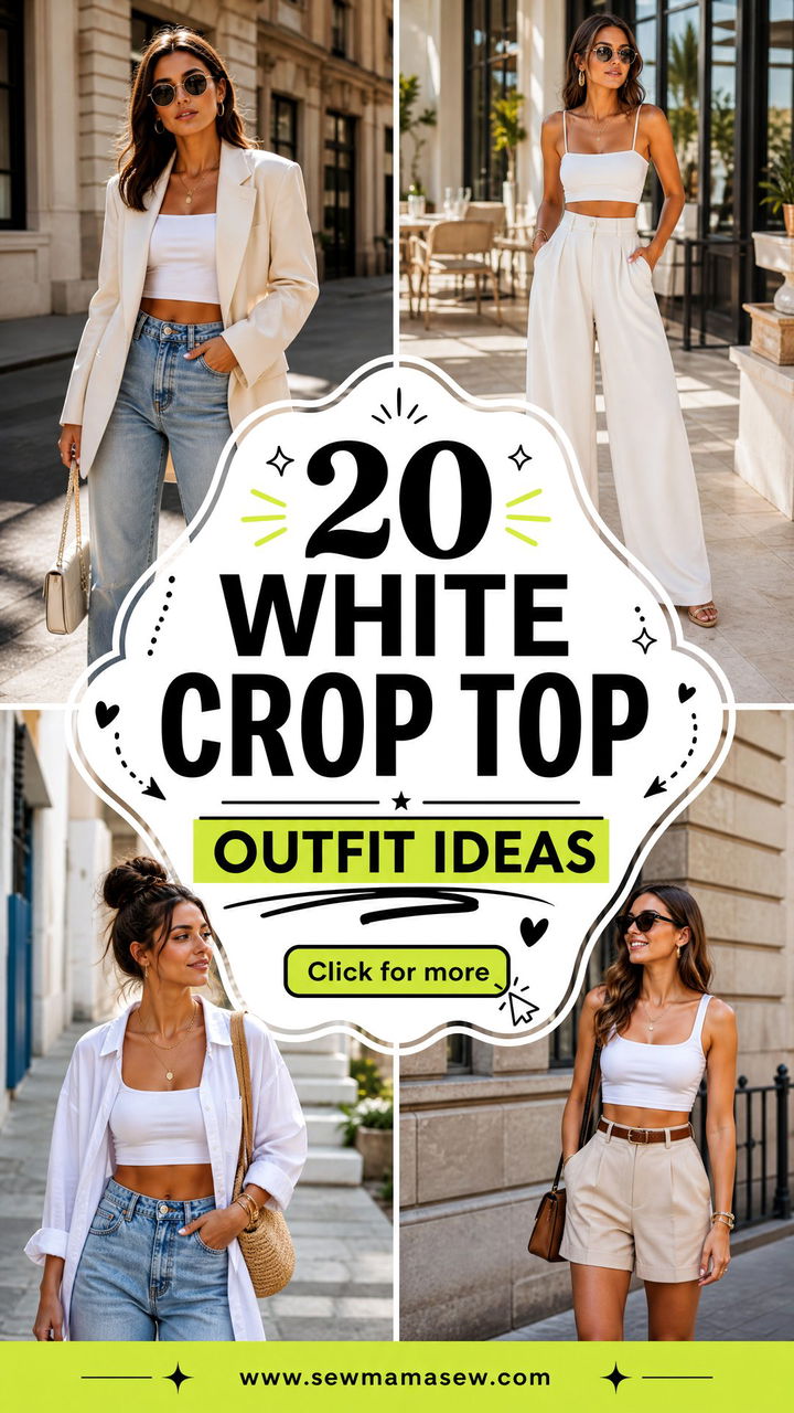 20 White Crop Top Outfit Ideas for Fresh Versatile Looks - 20 White Crop Top Outfit Ideas for Fresh, Versatile Looks