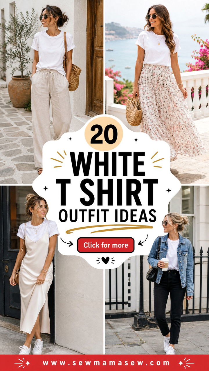 20 White T Shirt Outfit Ideas for Timeless Everyday Style - 20 White T Shirt Outfit Ideas for Timeless Everyday Style