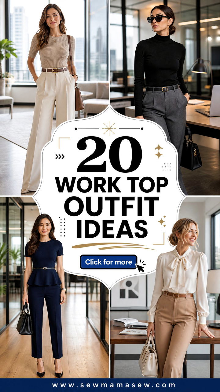20 Work Top Outfit Ideas for Polished Stress-Free Mornings - 20 Work Top Outfit Ideas for Polished, Stress-Free Mornings