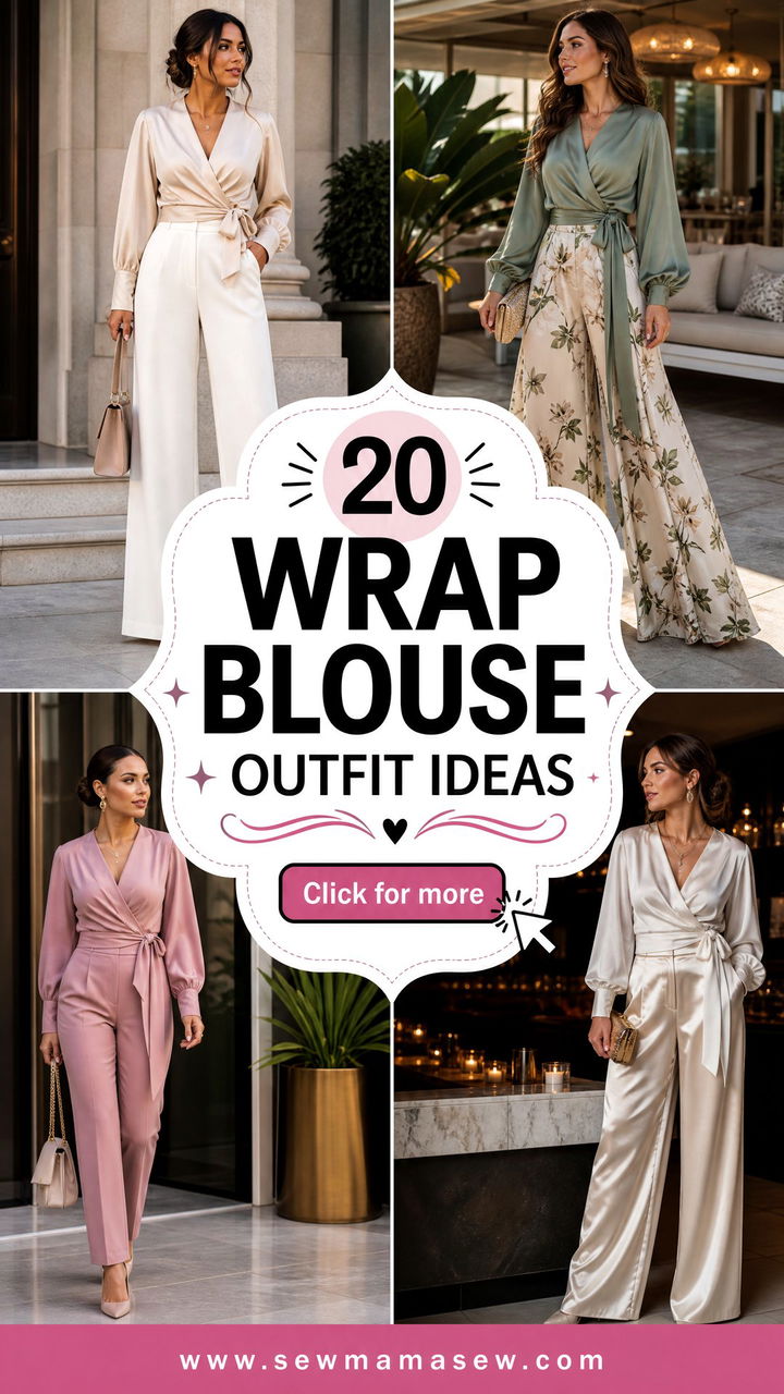 20 Wrap Blouse Outfit Ideas for Chic Day-to-Night Looks - 20 Wrap Blouse Outfit Ideas for Chic Day-to-Night Looks