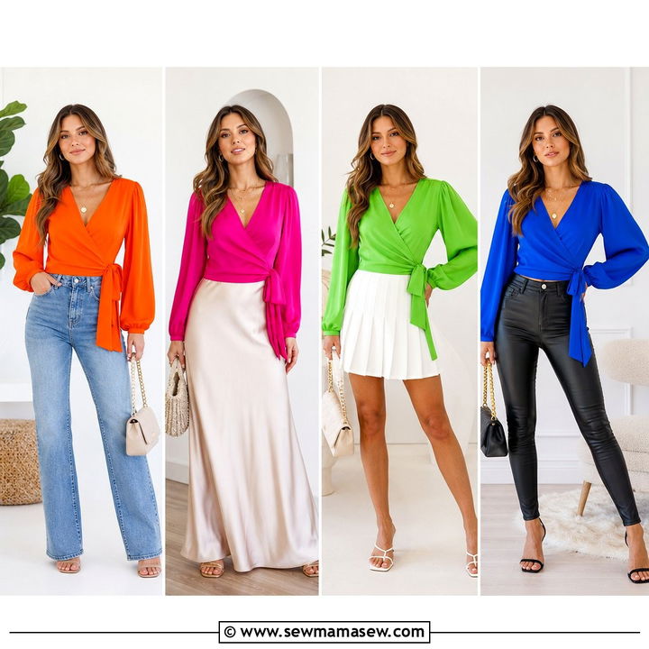 20 Wrap Top Outfit Ideas for Effortless Day-to-Night Style