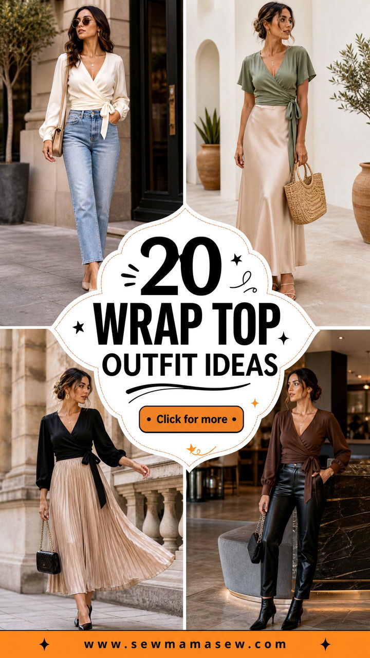 20 Wrap Top Outfit Ideas for Effortless Day-to-Night Style - 20 Wrap Top Outfit Ideas for Effortless Day-to-Night Style