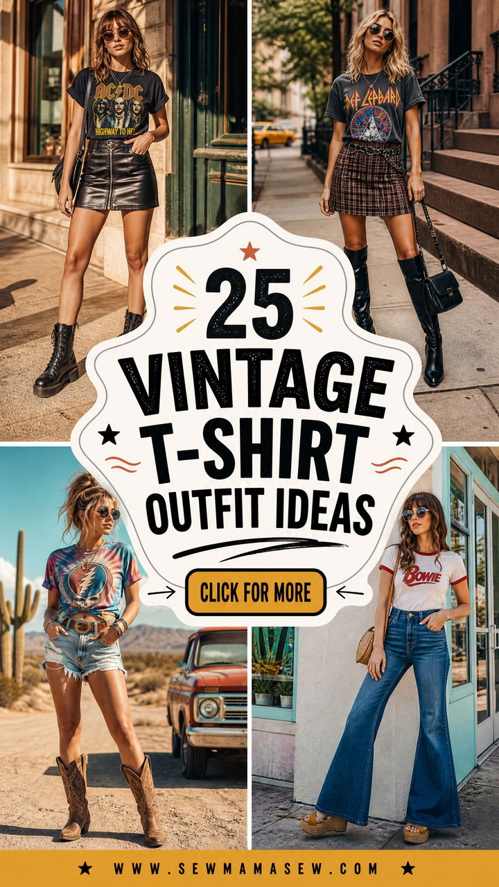 25 Vintage T-Shirt Outfit Ideas For Effortless Retro Style - 25 Vintage T-Shirt Outfit Ideas For Effortless Retro Style