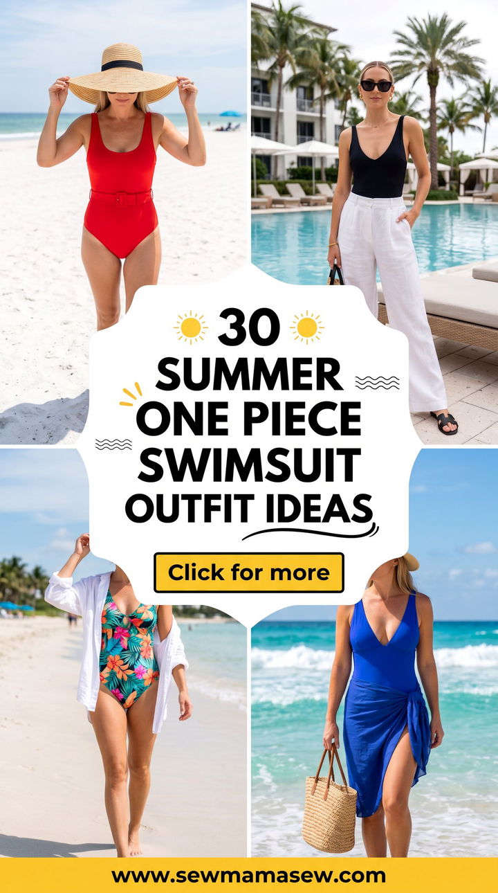 30 Summer One Piece Swimsuit Outfit Ideas for Beach Days - 30 Summer One Piece Swimsuit Outfit Ideas for Beach Days