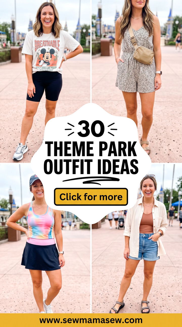 30 Theme Park Outfit Ideas for Cute Comfort All Day - 30 Theme Park Outfit Ideas for Cute Comfort All Day