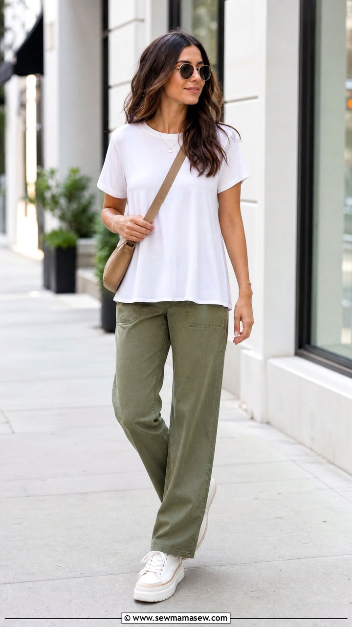 A Line Top With Utility Pants - 20 a line top outfit ideas