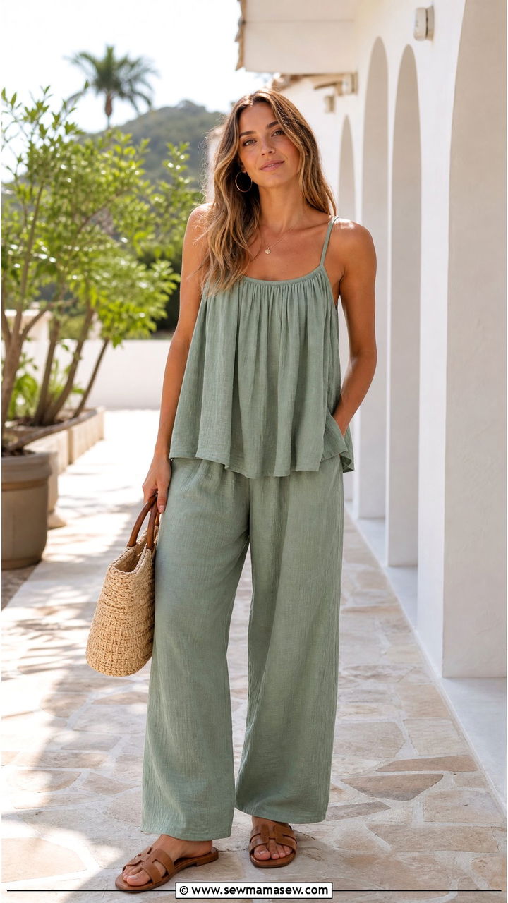 Babydoll Top With Matching Pants - 20 babydoll top outfit ideas