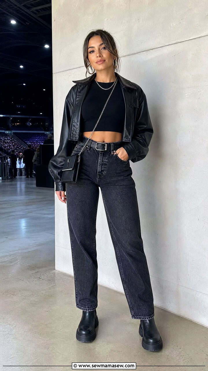 Black Crop Top Concert Outfit - 20 crop top concert outfit ideas