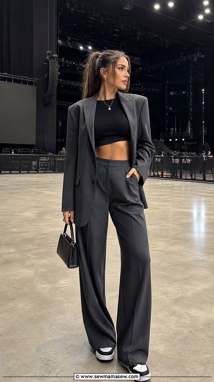Blazer And Crop Top Concert Outfit - 20 crop top concert outfit ideas