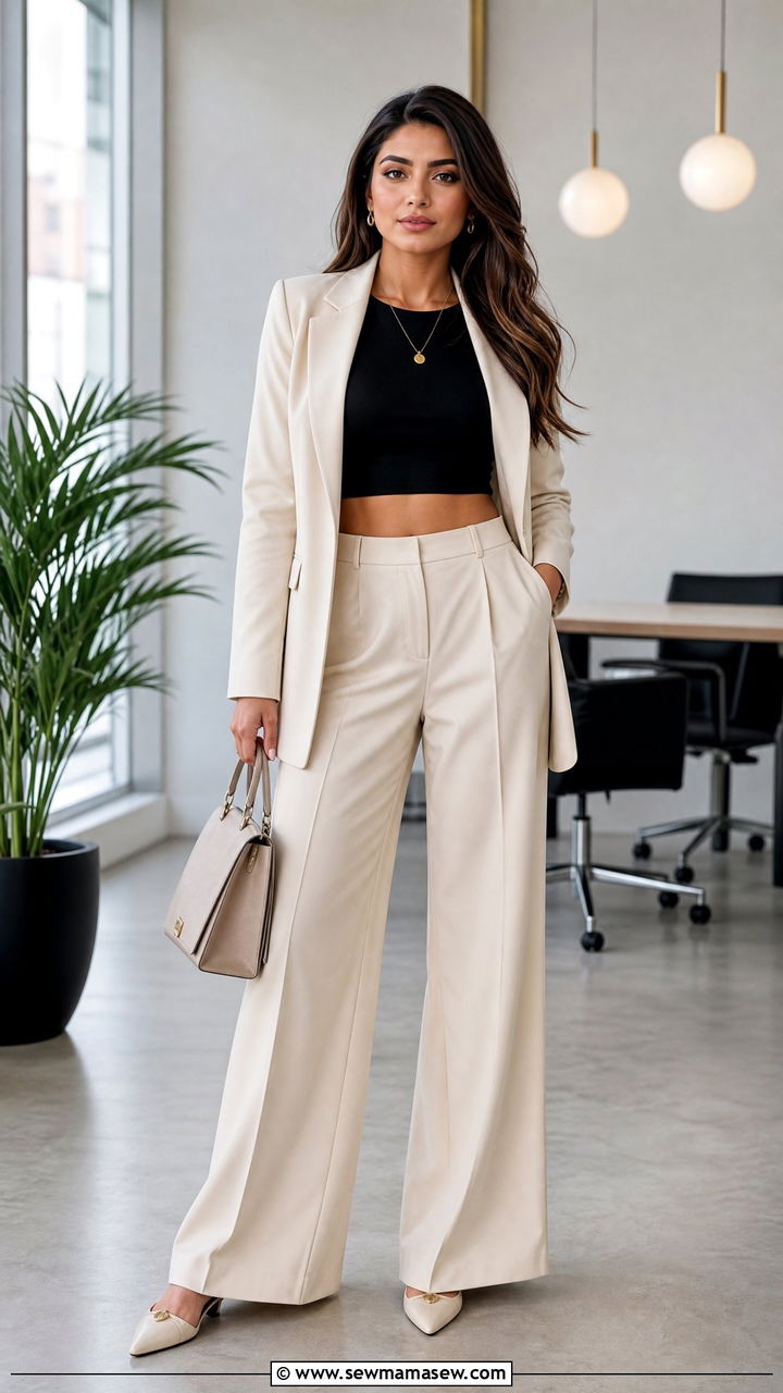 Blazer With Crop Top And Palazzo Pants - 20 crop top with palazzo pants