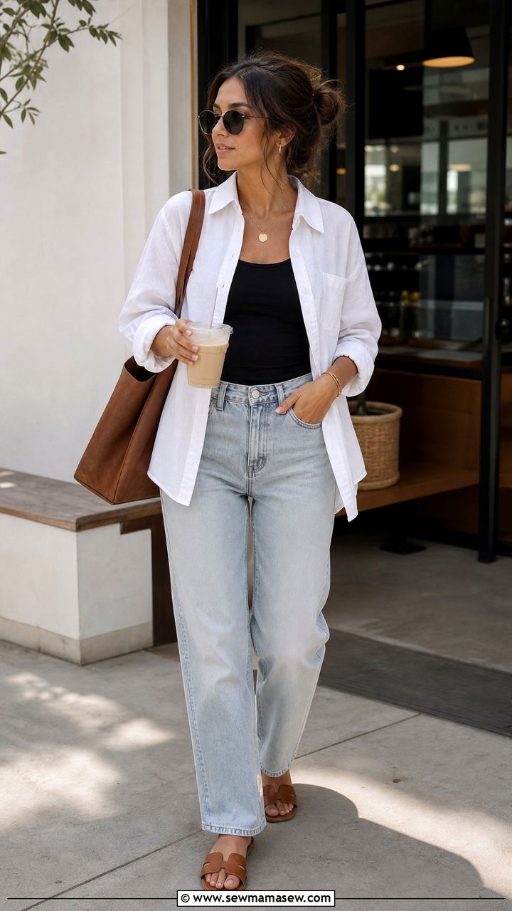 Bustier Top With A Button Down Shirt - 20 bustier top outfit ideas