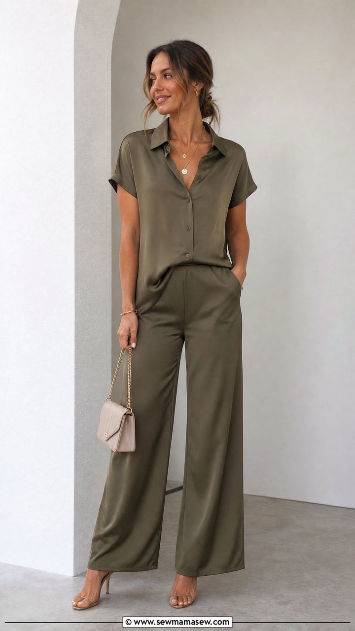 Cami Top With Matching Pants Set - 20 going out cami top outfit ideas