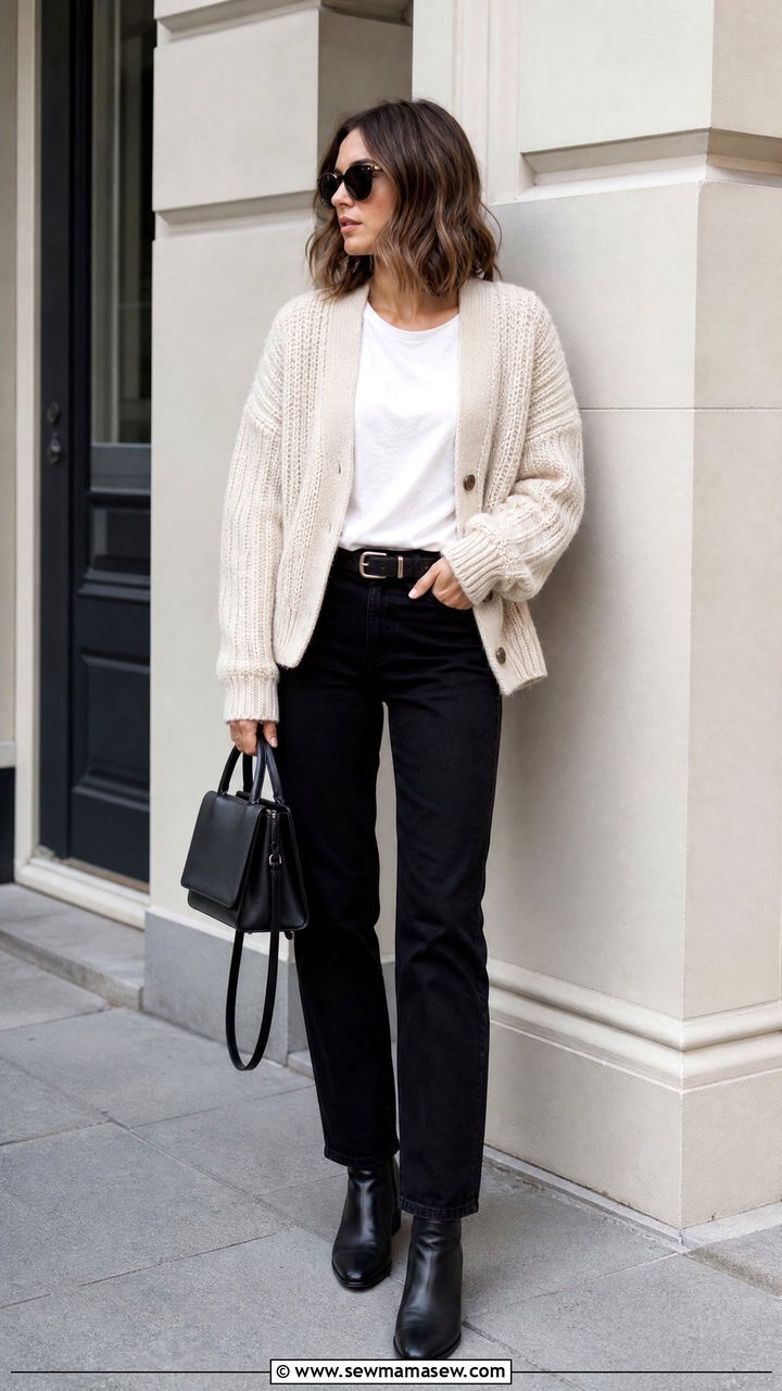 Cardigan With Black Jeans - 20 cardigan outfit ideas