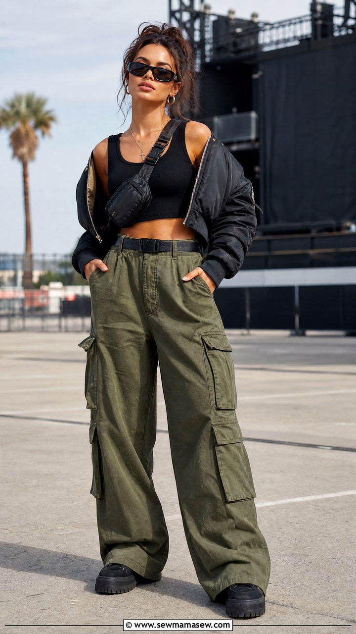Cargo Pants And Crop Top Concert Outfit - 20 crop top concert outfit ideas