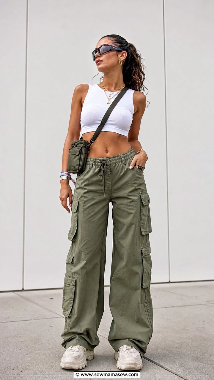 Cargo Pants And Crop Top Festival Outfit - 20 crop top festival outfit ideas
