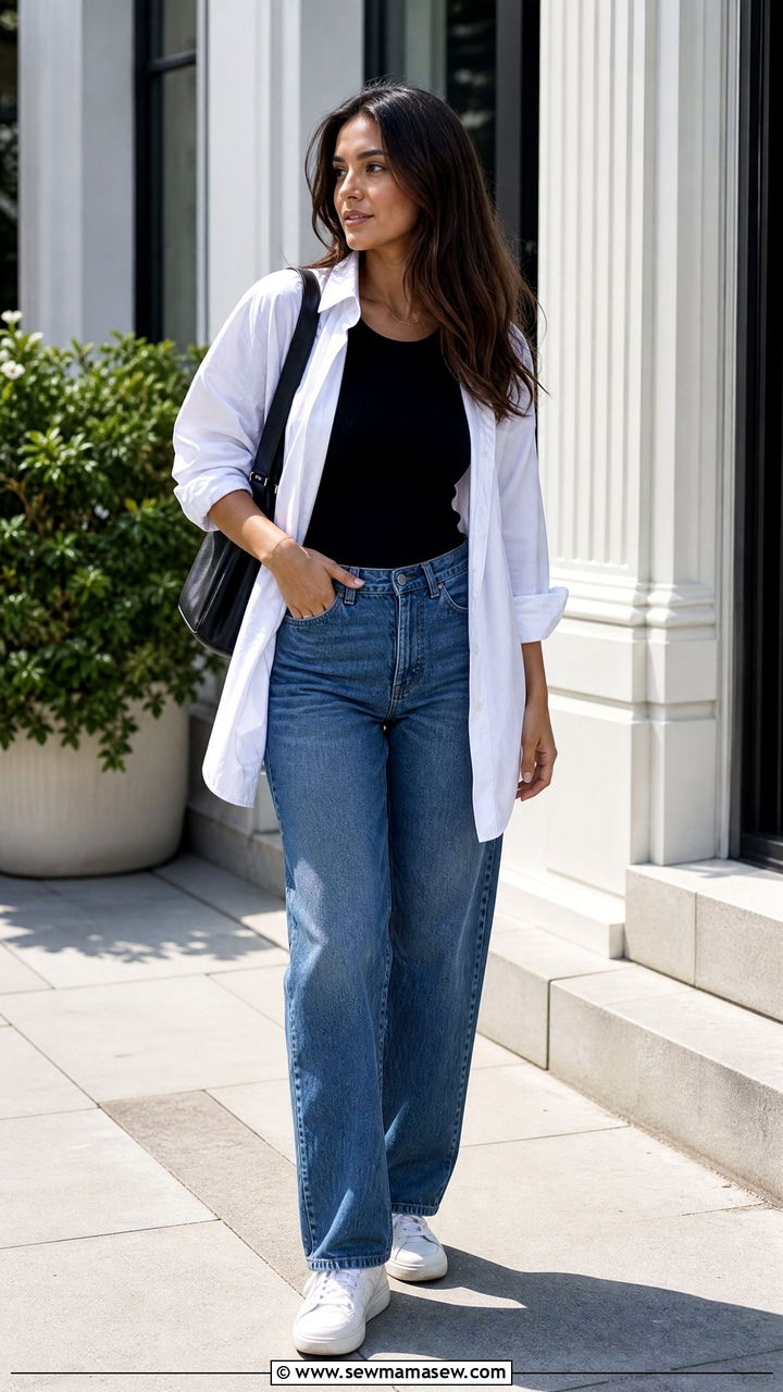 Corset Crop Top With Button Down Shirt - 20 corset crop top outfit ideas