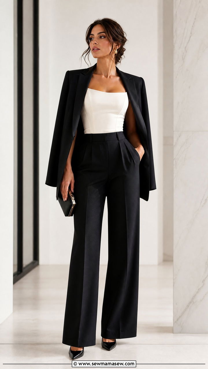 Corset Crop Top With Dress Pants - 20 crop top with dress pants outfit ideas