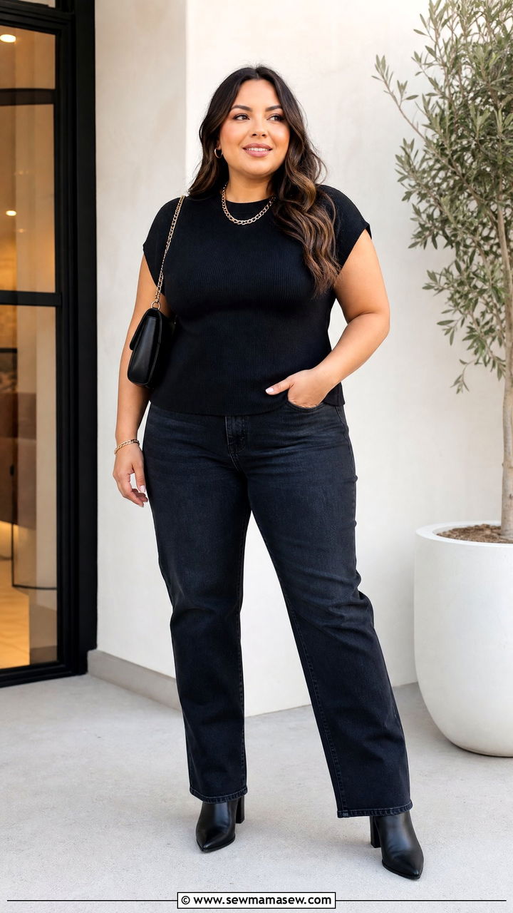Corset Tube Top Outfit With Straight Leg Jeans - 20 plus size going out tube top outfit ideas