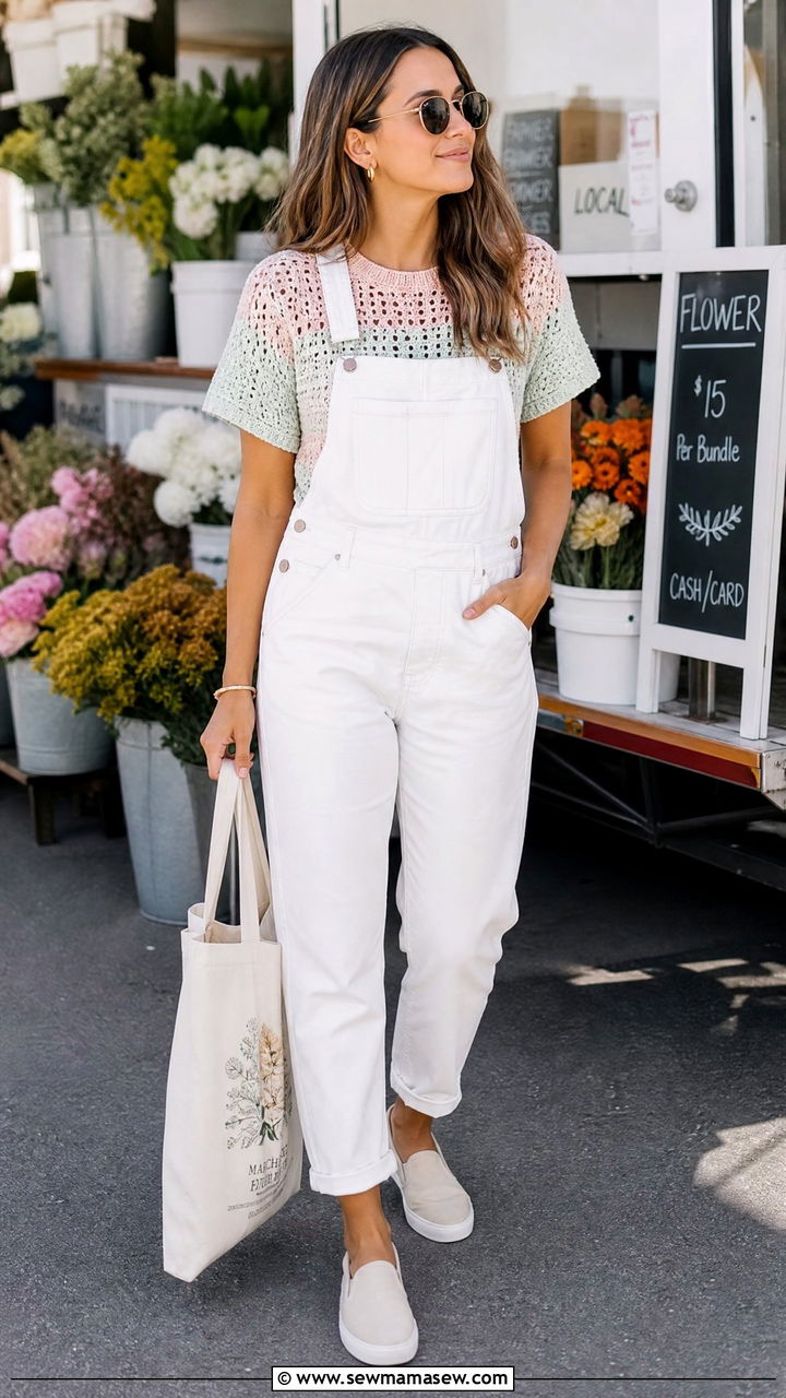 Crochet Top With Overalls - 20 crochet top outfit ideas
