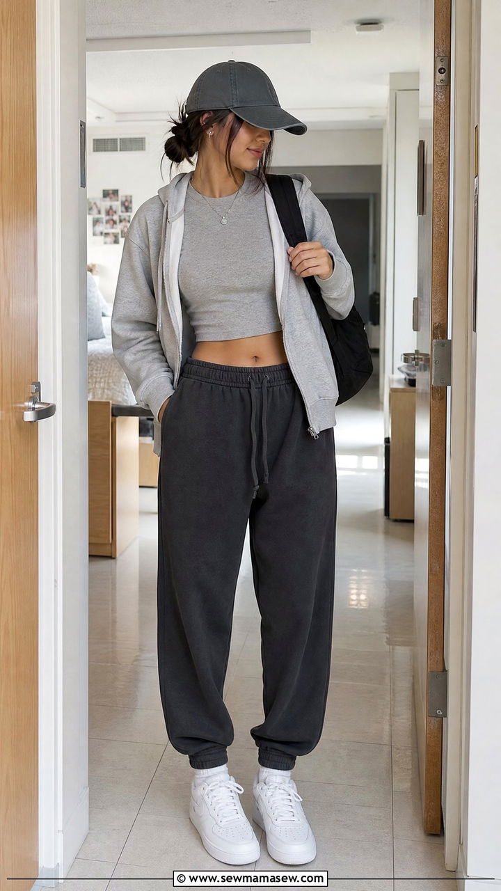 Crop Top With Joggers - 20 crop top outfits for college