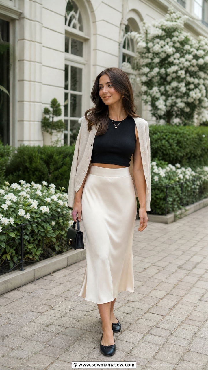 Crop Top With Midi Skirt - 20 ways to style a crop top