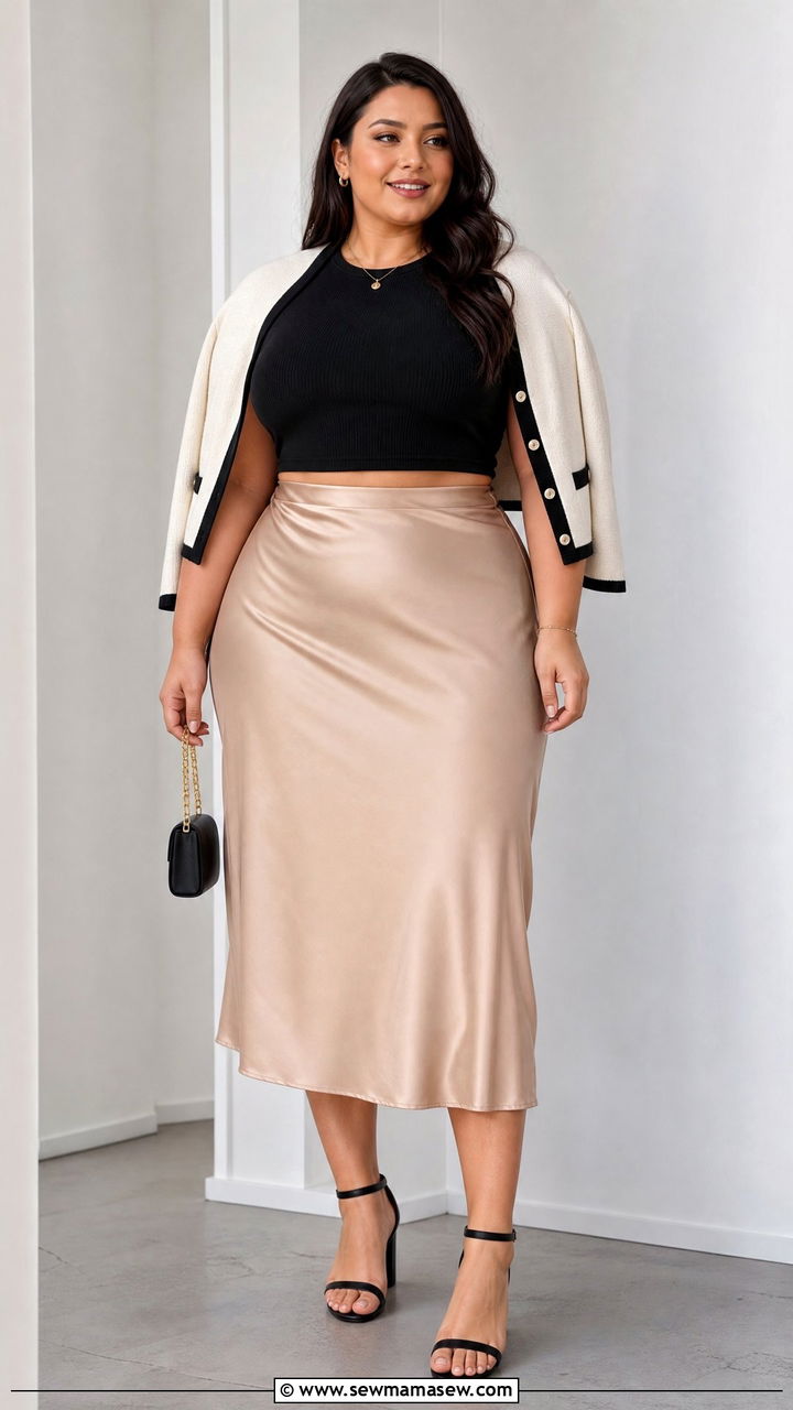 Crop Top With Midi Skirt - 20 crop top outfits for curvy women