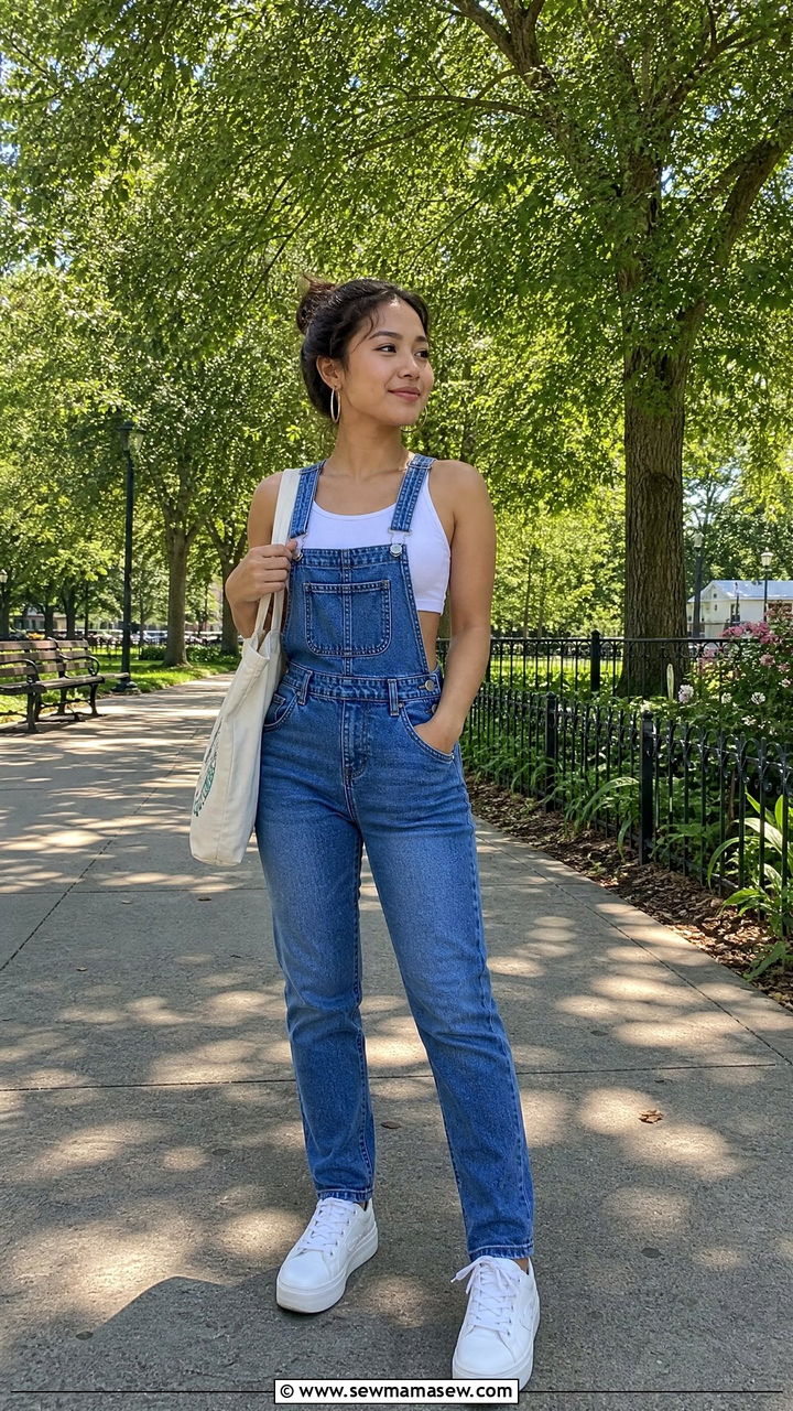 Crop Top With Overalls - 20 crop top outfits for short girls
