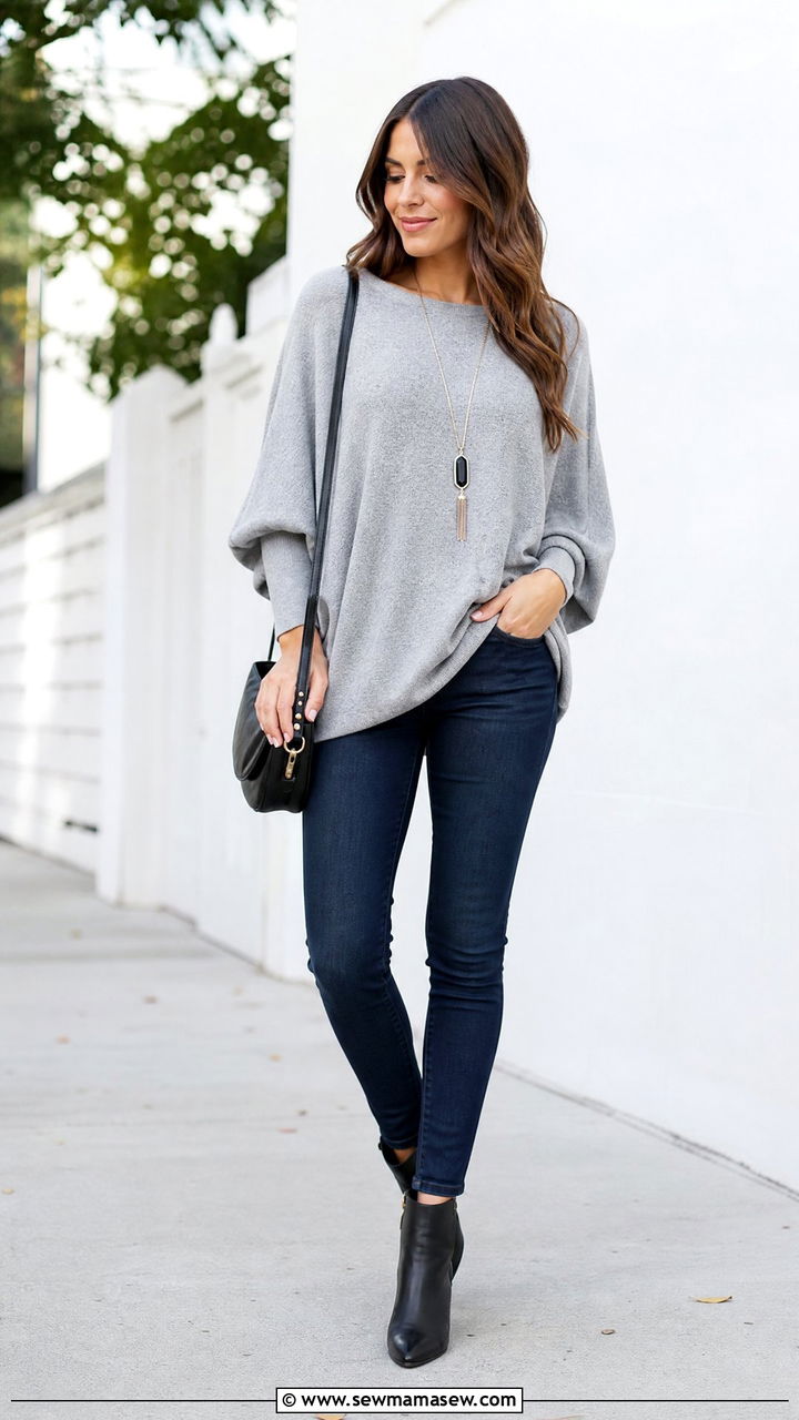 Dolman Sleeve Top With Skinny Jeans - 20 dolman sleeve top outfit ideas