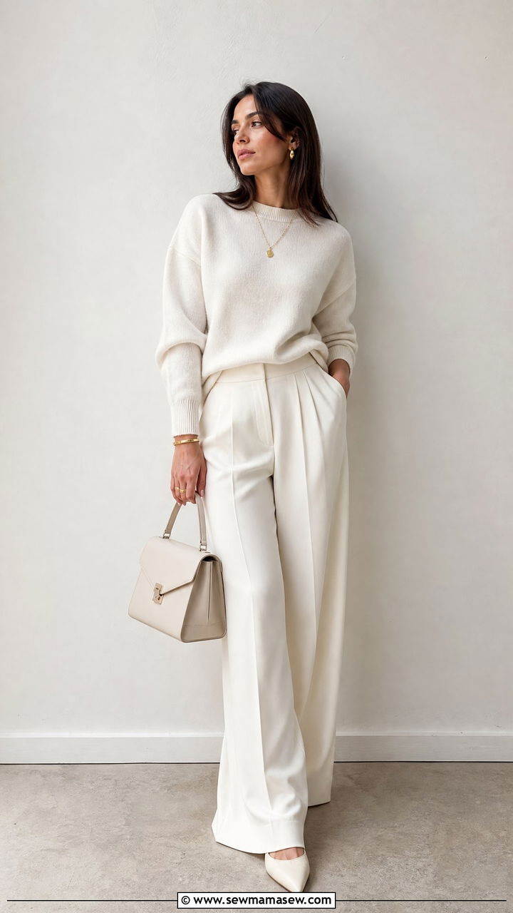 Elegant Monochrome Top Outfit - 20 elegant top outfit ideas