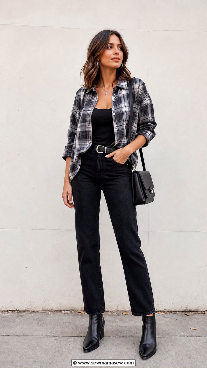 Flannel Shirt With Black Jeans - 20 flannel shirt outfit ideas