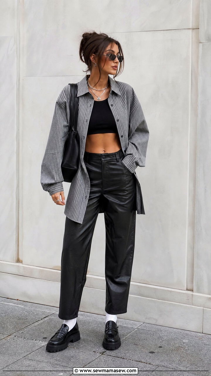 Grunge Button Up Shirt Outfit - 20 grunge top outfit ideas