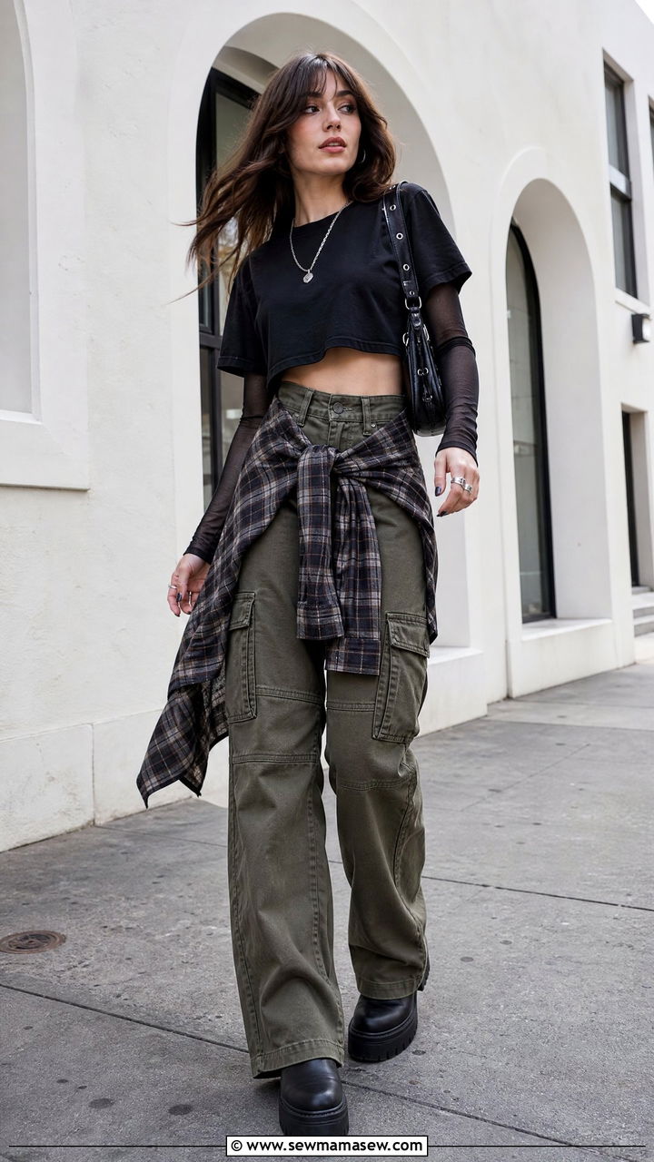 Grunge Crop Top Outfit - 20 grunge top outfit ideas