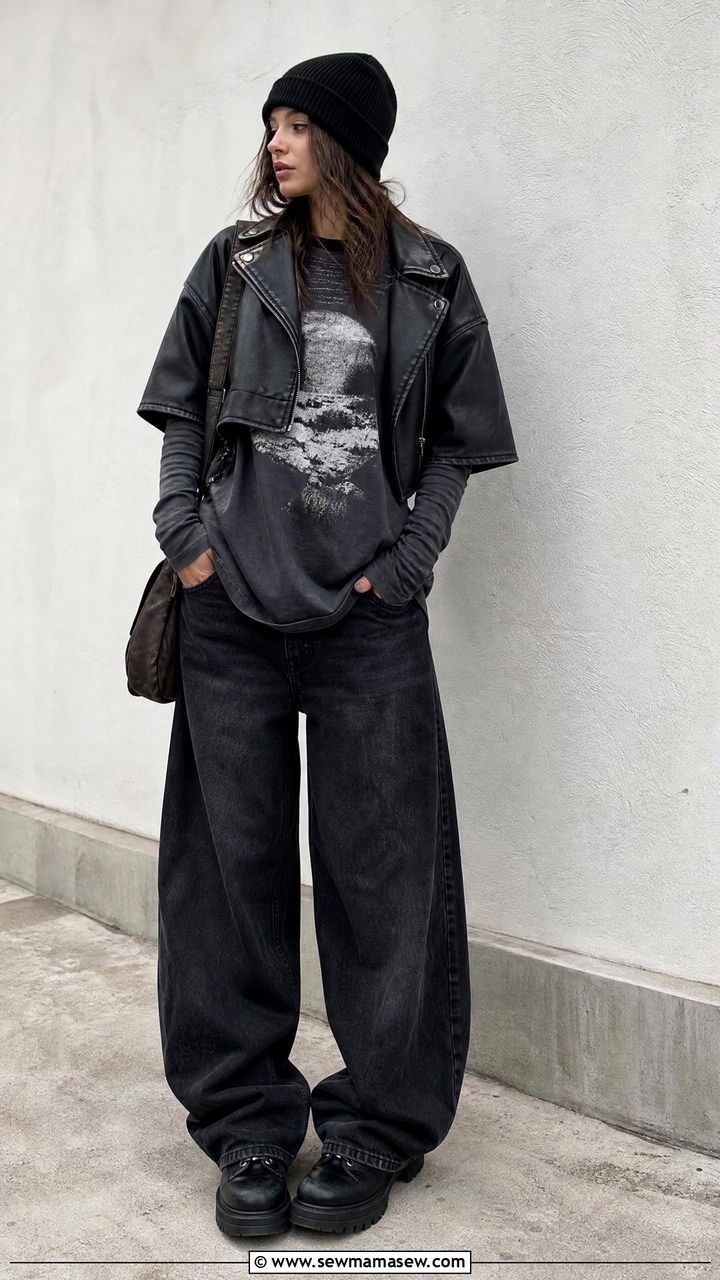 Grunge Long Sleeve Top Outfit - 20 grunge top outfit ideas