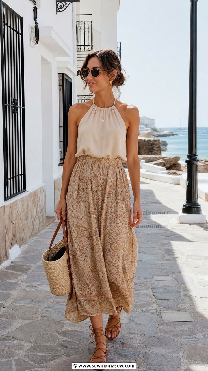 Halter Top Vacation Outfit - 20 vacation top outfit ideas